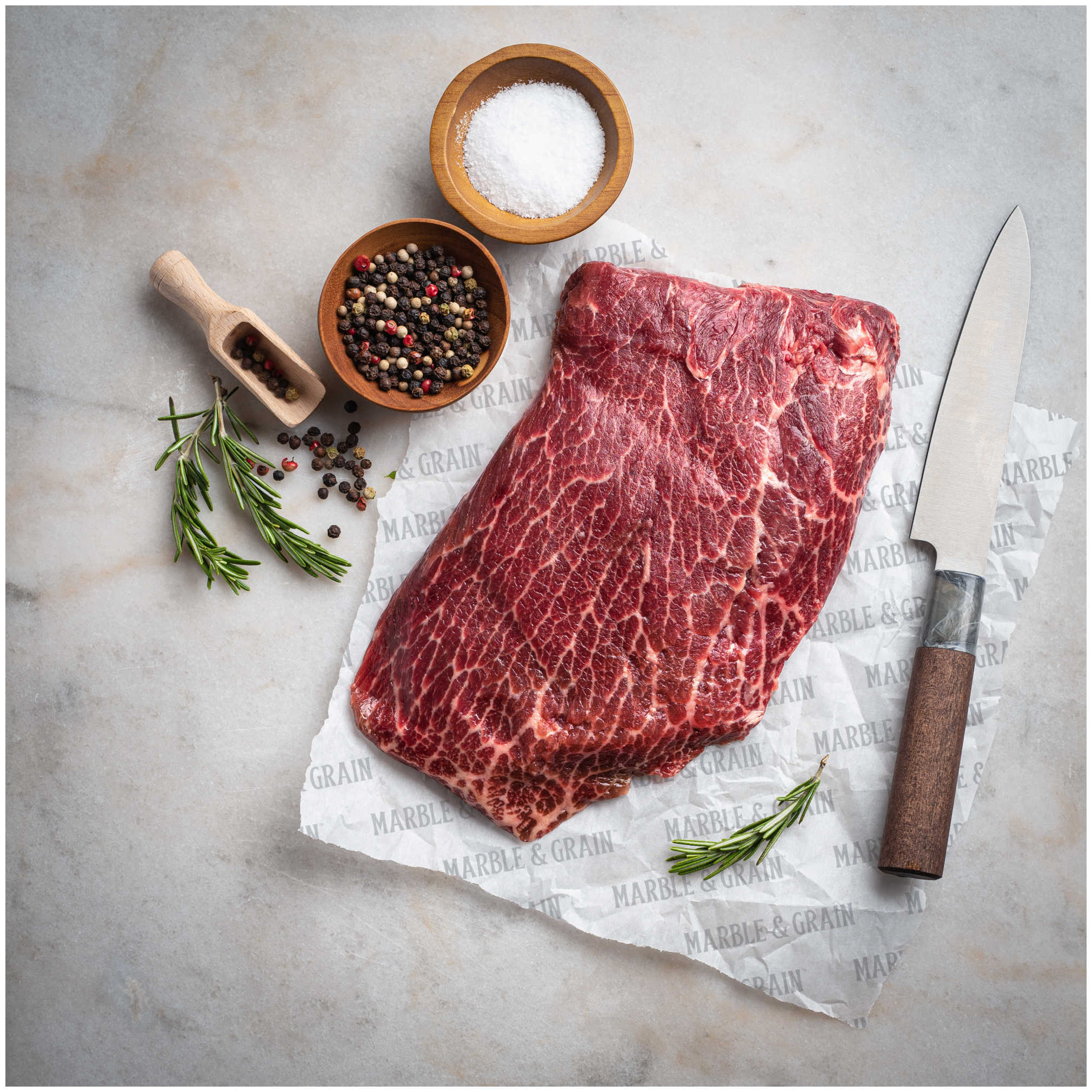 Marble & Grain Beef Flatiron Steak 1 pc | 0.75 - 1.25 lb